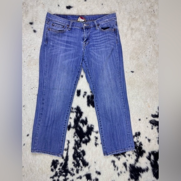 Lucky Brand Medium Wash Sweet N Low Crop Denim Jeans Size 8 - Picture 1 of 9
